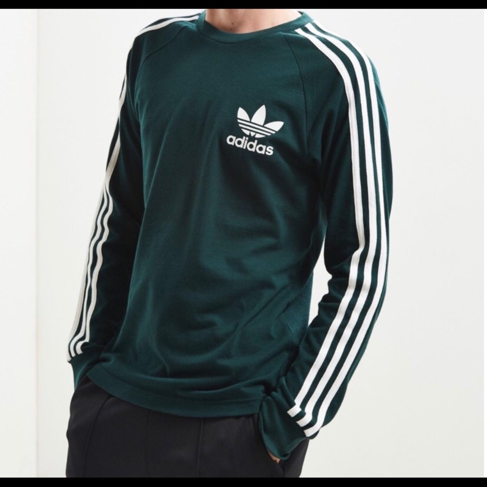 Adidas NWT dark green pique tee large men